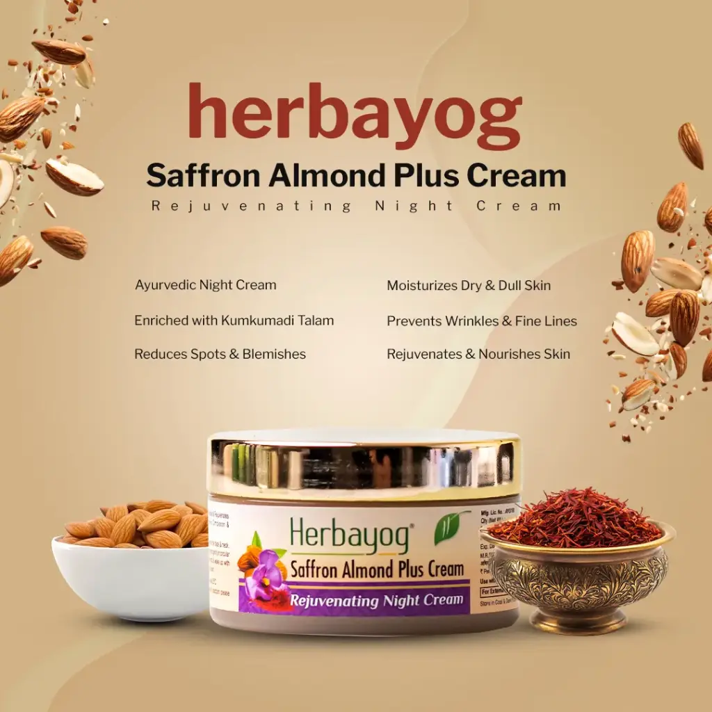 Herbayog Saffron Almond Plus Ayurvedic Cream – Nourish & Rejuvenate Naturally